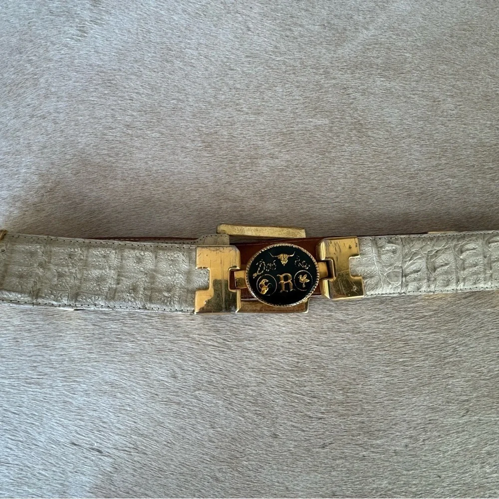 Dos de oro crocodile belt- duuuude- vintage - Picture 11 of 16